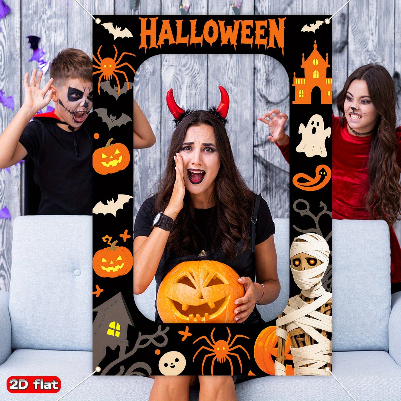 Photography Trick - Halloween Hollow Photo Booth Frame Banner