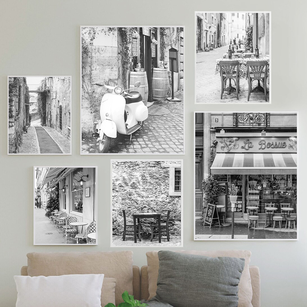 Photography Coffee - Black and White France Paris Outdoor