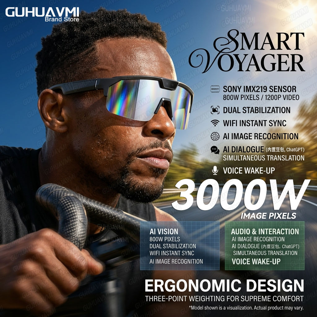 Photography Japanese - Photochromic Smart Glasses 1200P HD Camera