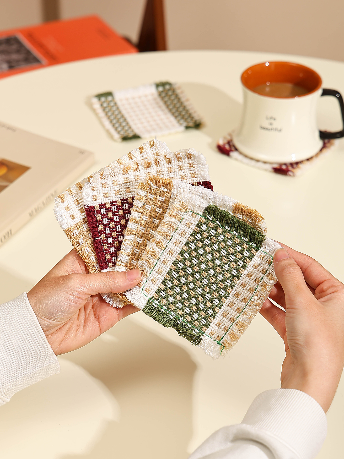 Photography Coffee - Japanese Style Handwoven Coaster Ins Style