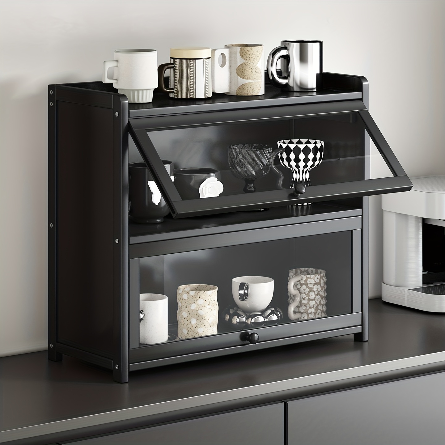 Camera Dry Cabinet - Dustproof Desktop Storage Cabinet with Clear