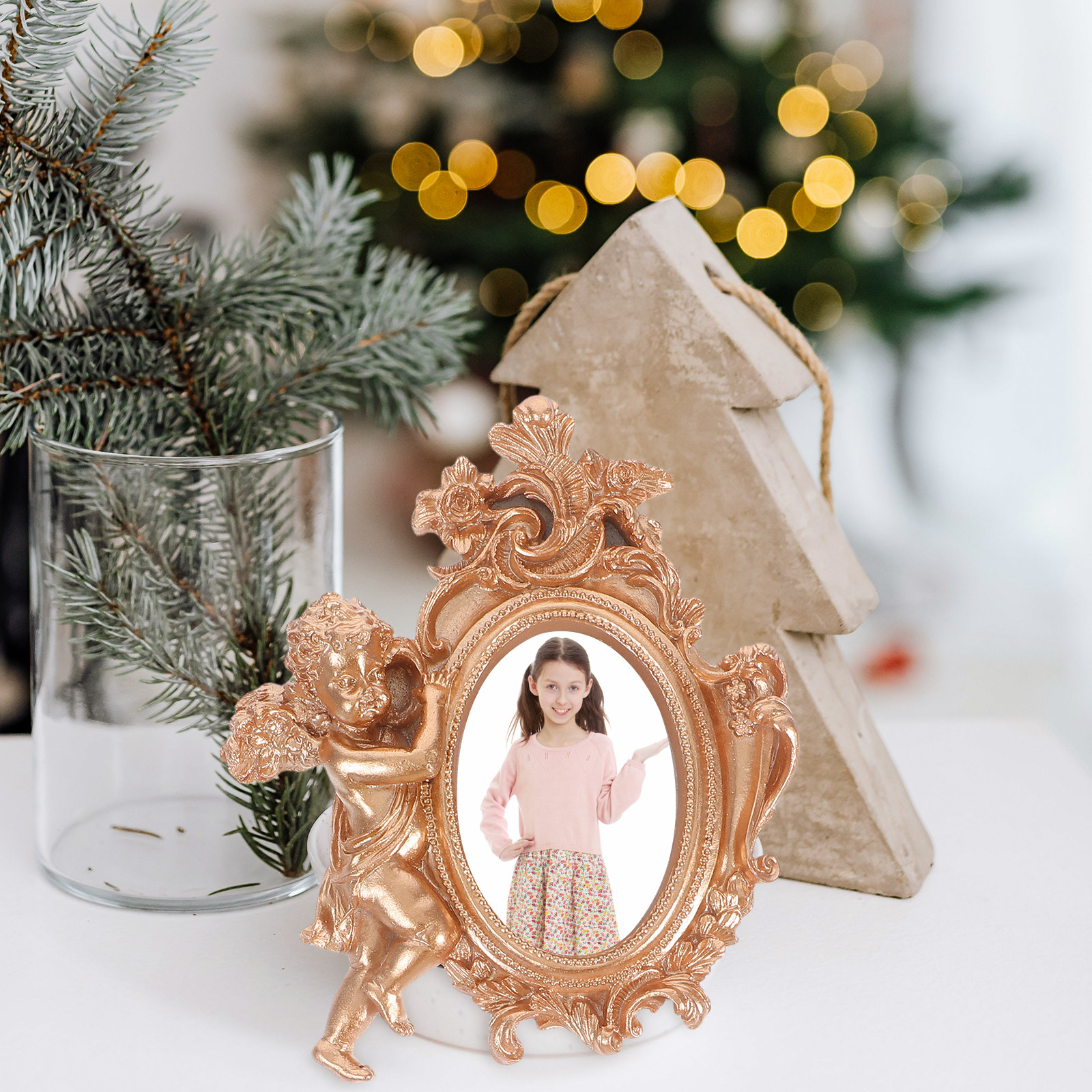 Photography Coffee - Decorative Resin Angel Photo Frame Cute