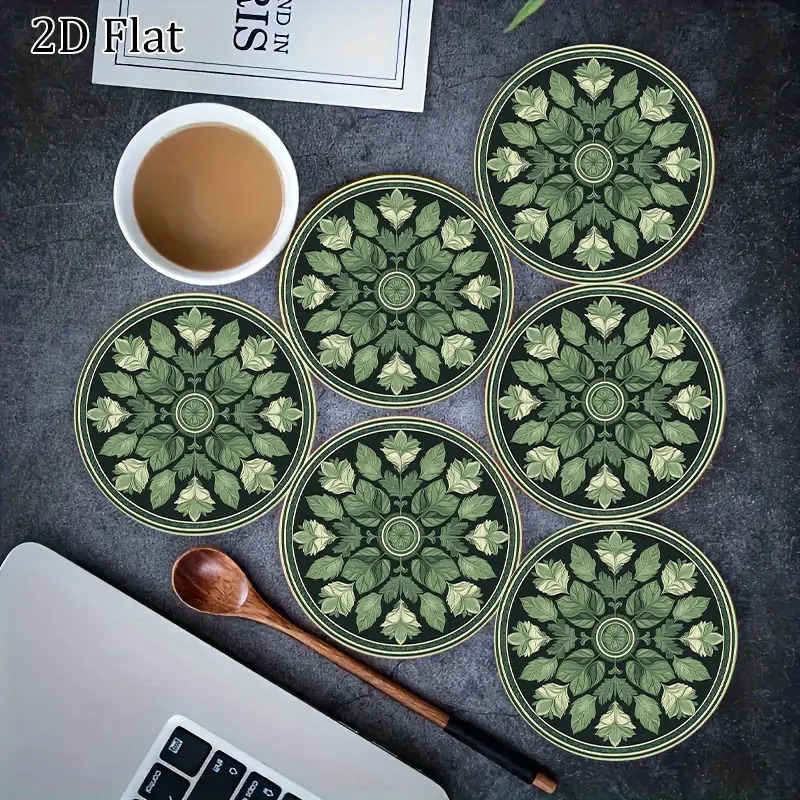 Photography Coffee - 2D 10CM Retro Elegant Wooden Coasters