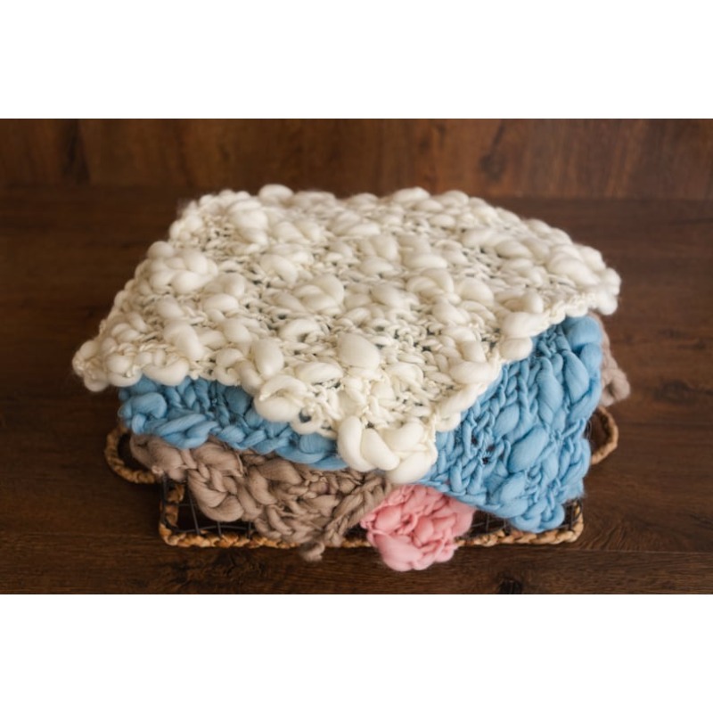 Chunky Knit Merino Baby Blanke - Photography Newborn 评论和价格