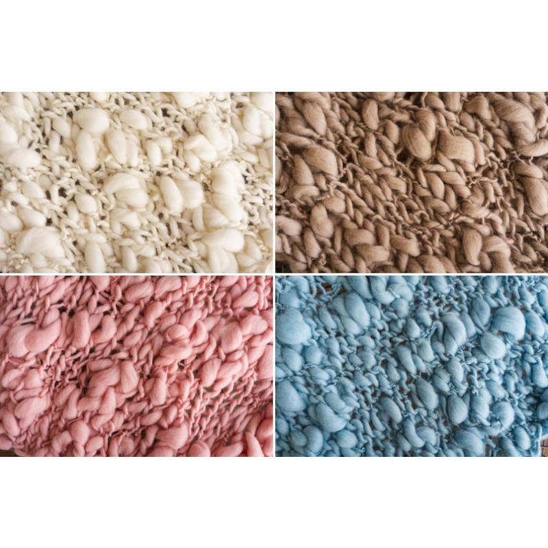 Chunky Knit Merino Baby Blanke - Photography Newborn 评论和价格
