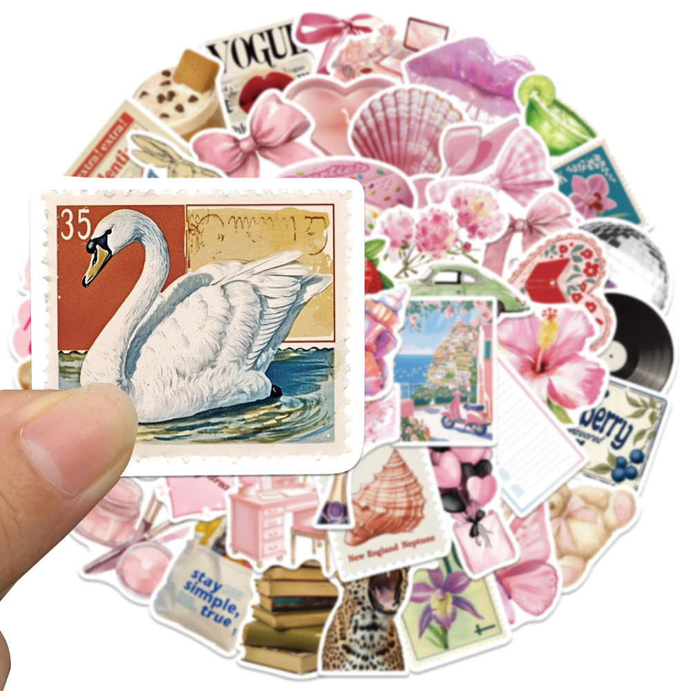 50pcs Pink Bow Sticker Fashion - Photography Magazine 评论和价格