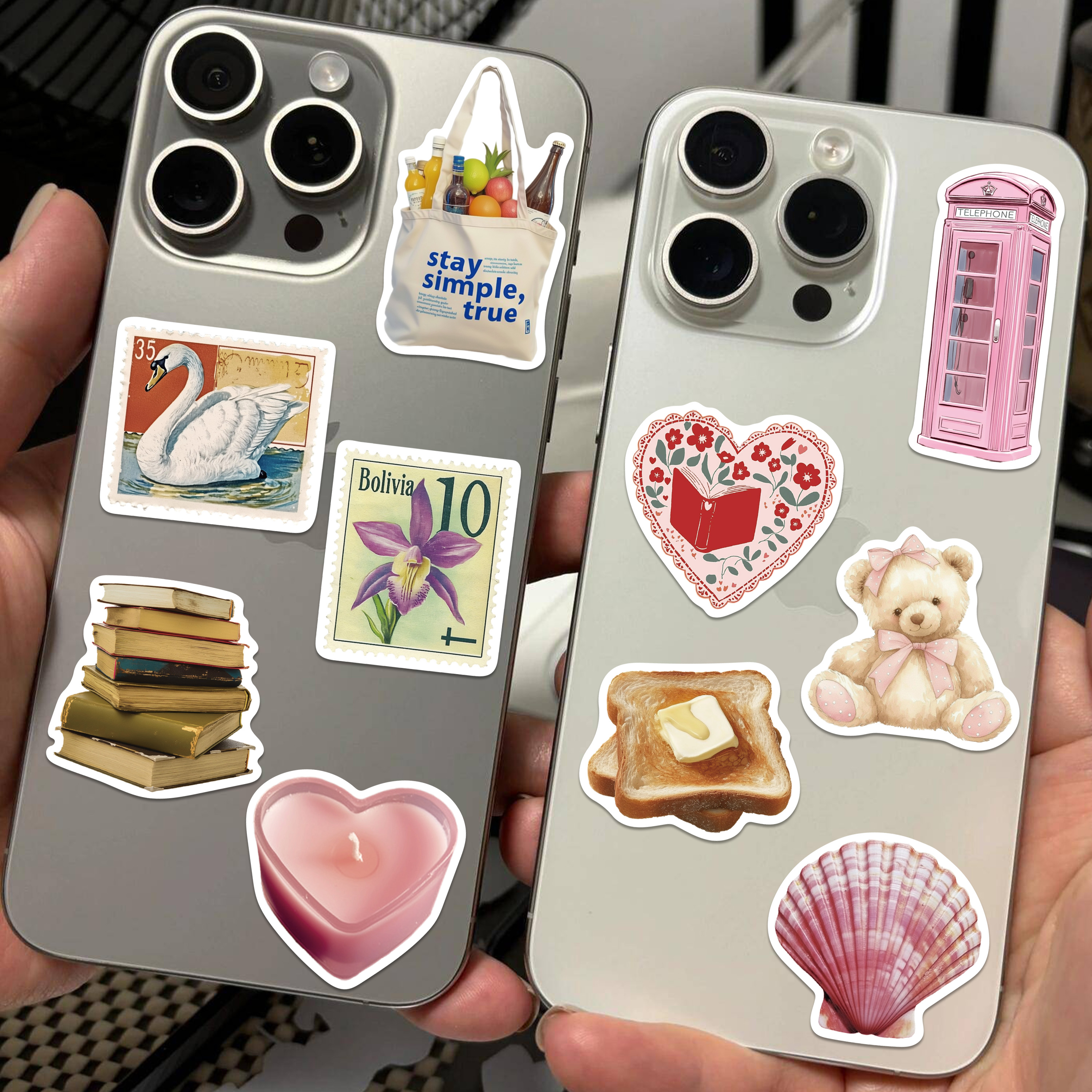 50pcs Pink Bow Sticker Fashion - Photography Magazine 评论和价格