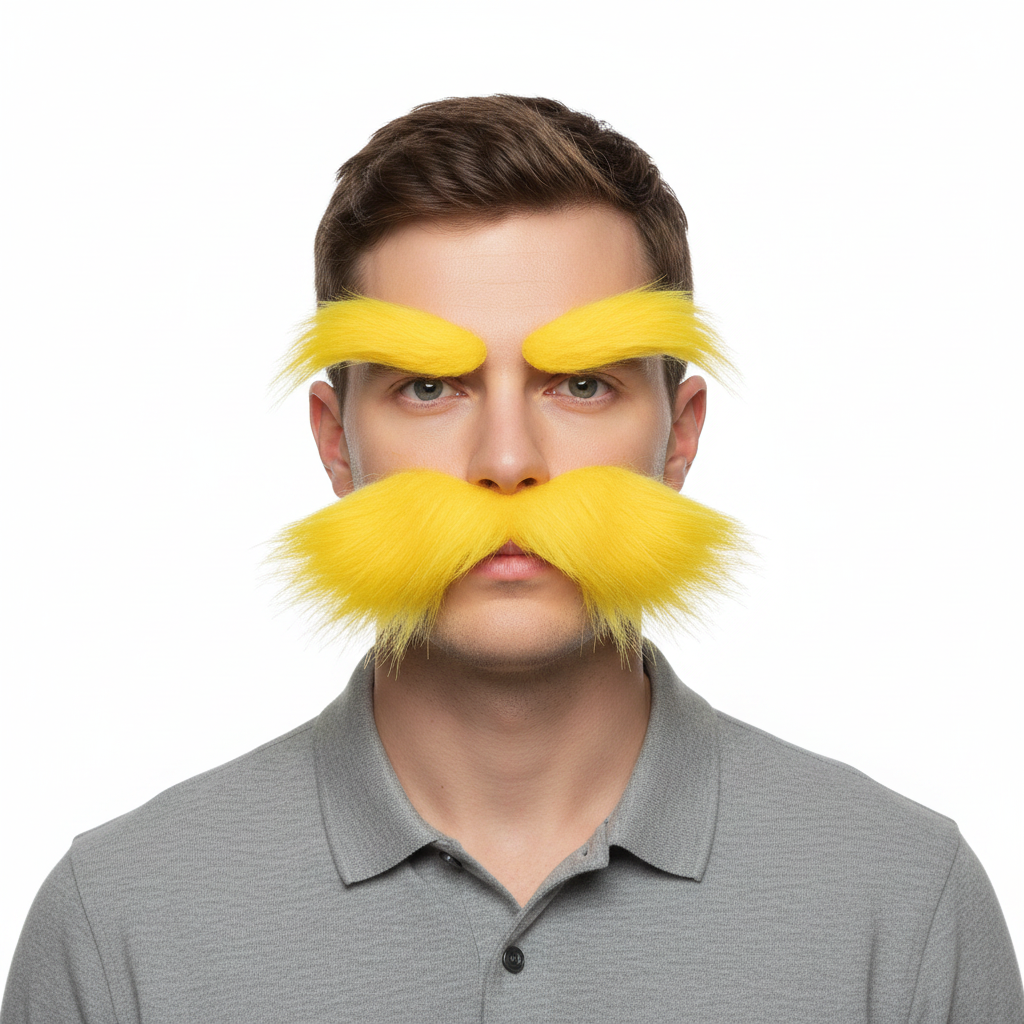 Novelty Fake Mustache & Eyebro - Photography Trick 评论和价格