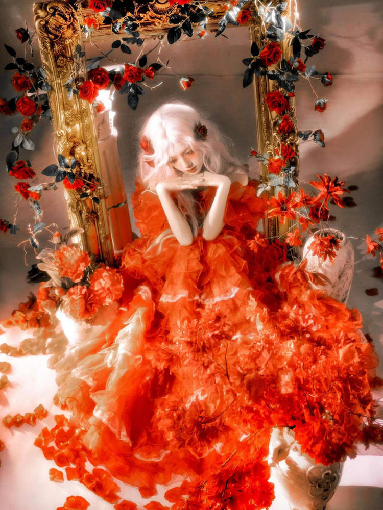 Retro Baroque Style Red Dress  - Photography Young 评论和价格