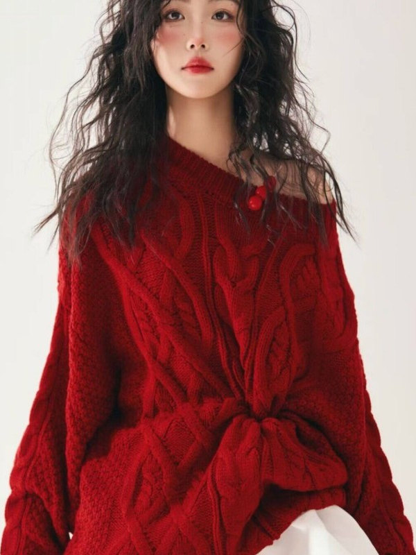 Red Sweater Girl Studio Art Ph - Photography Young 评论和价格