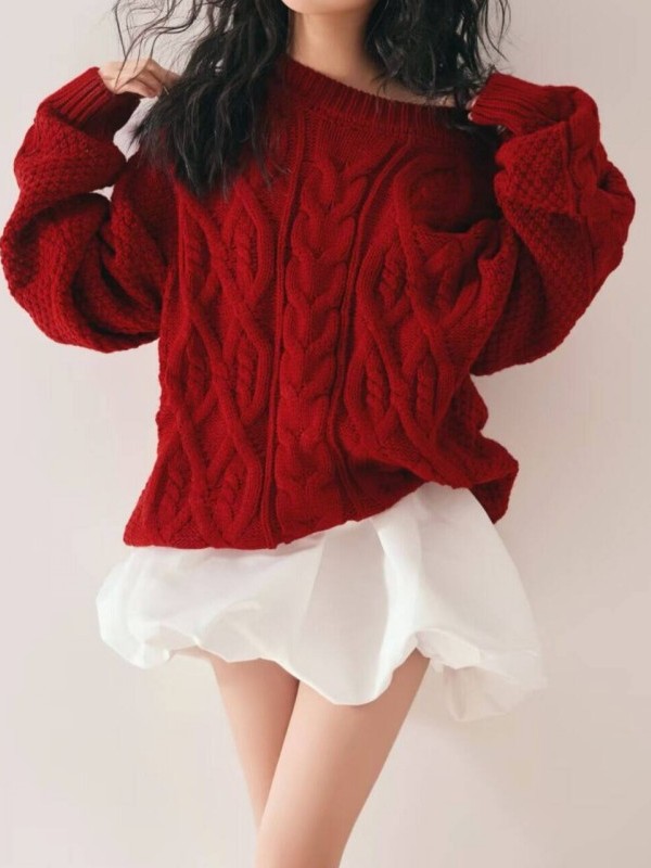 Red Sweater Girl Studio Art Ph - Photography Young 评论和价格