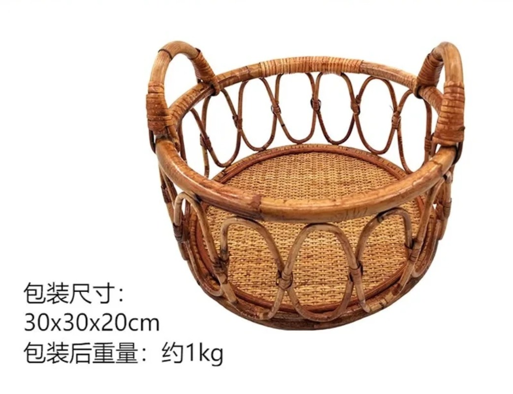 Vintage Handmade Rattan Chair, - Photography Newborn 评论和价格