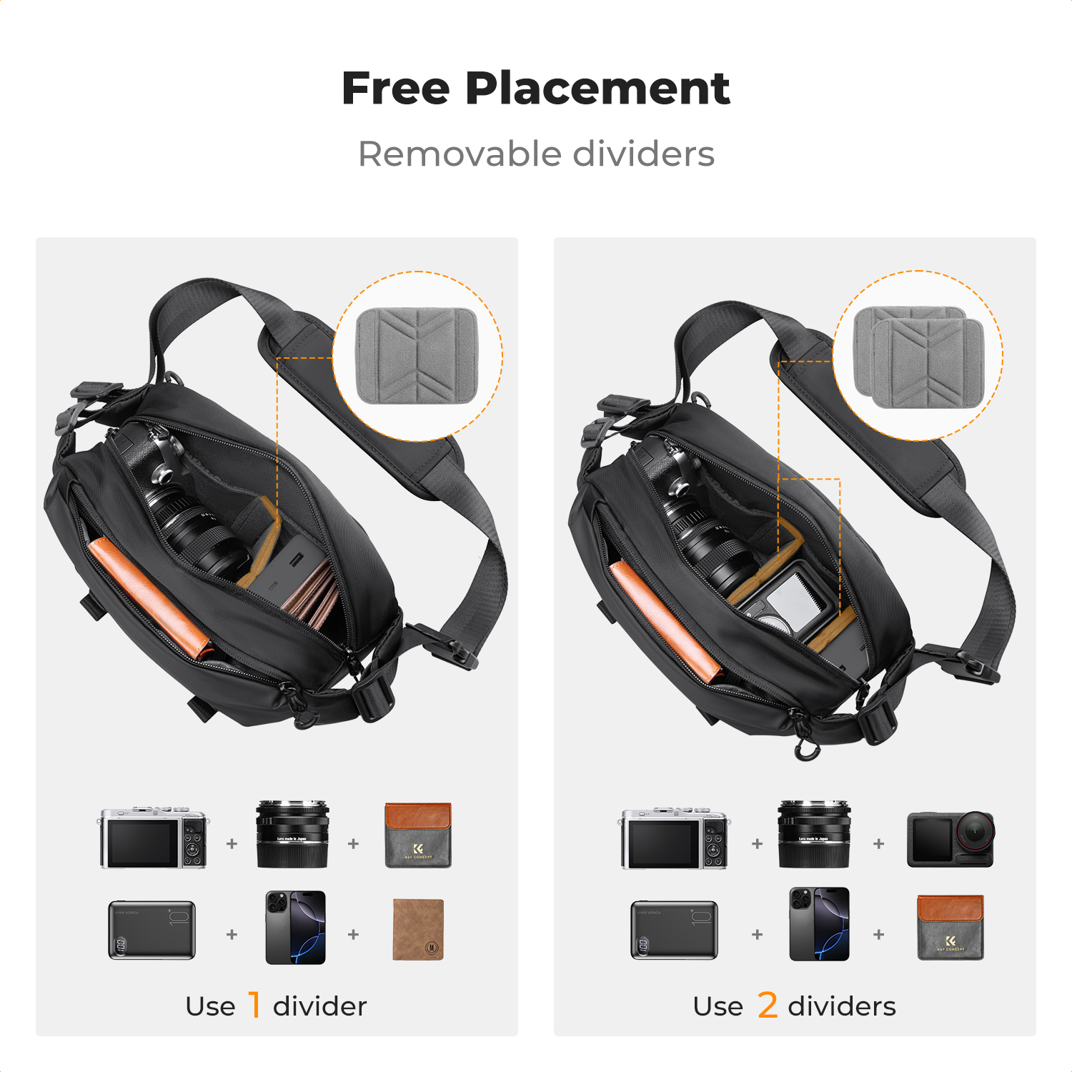 K&F CONCEPT 4L Camera Sling Ba - Photography Camera 评论和价格
