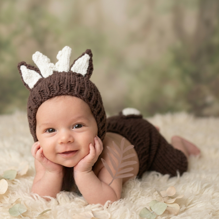 2Pcs Newborn Fawn Outfit Photo - Photography Coffee 评论和价格