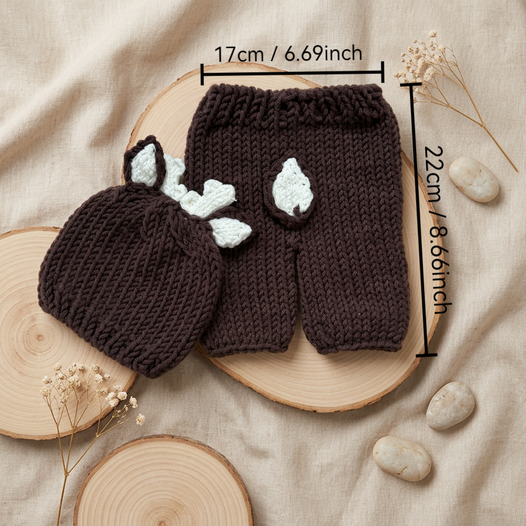 2Pcs Newborn Fawn Outfit Photo - Photography Coffee 评论和价格
