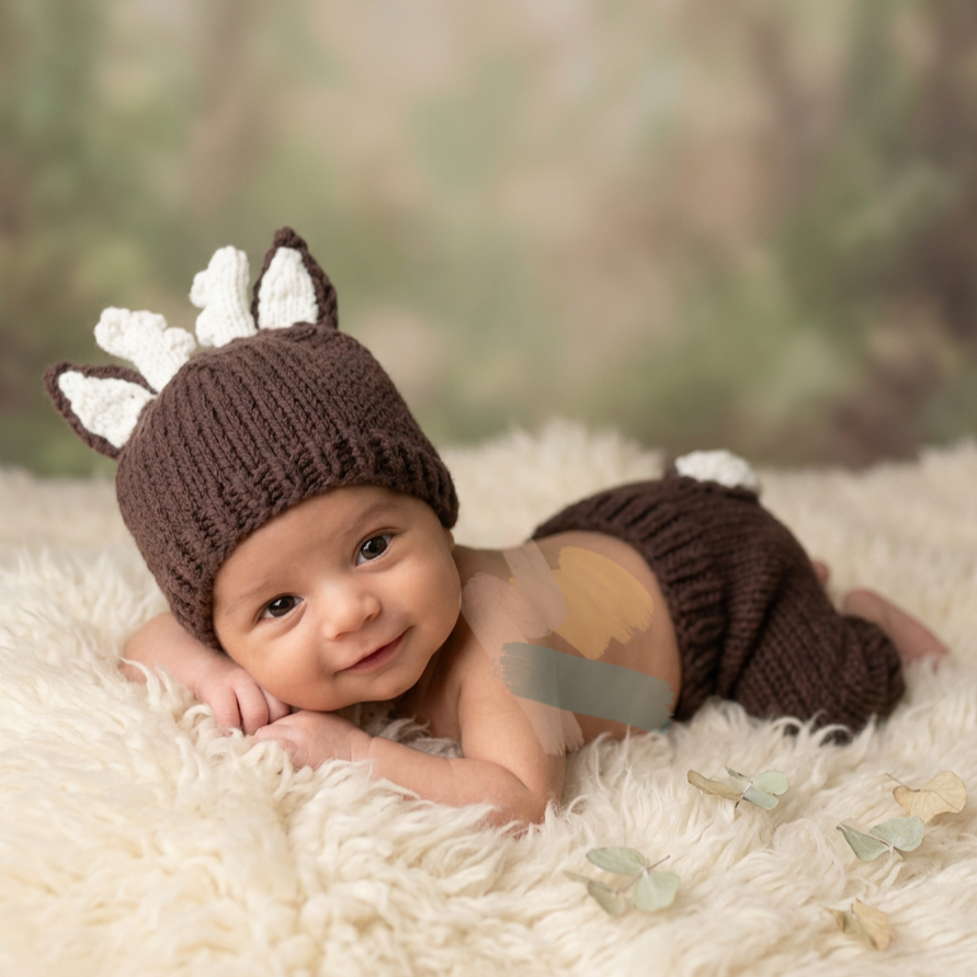2Pcs Newborn Fawn Outfit Photo - Photography Coffee 评论和价格