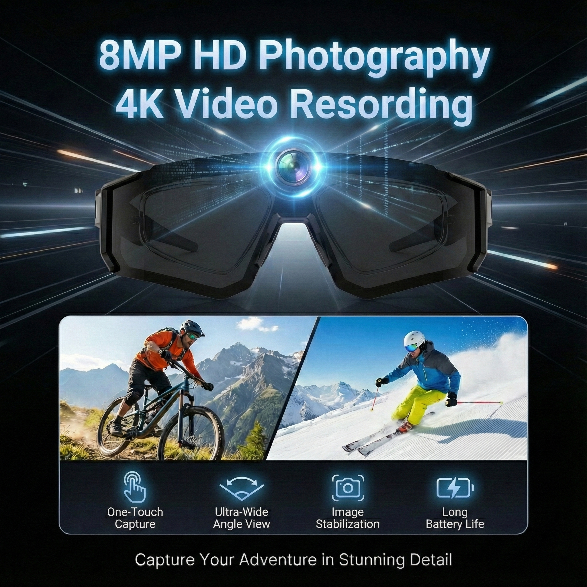 New 800W HD Smart Glasses Men  - Photography Japanese 评论和价格