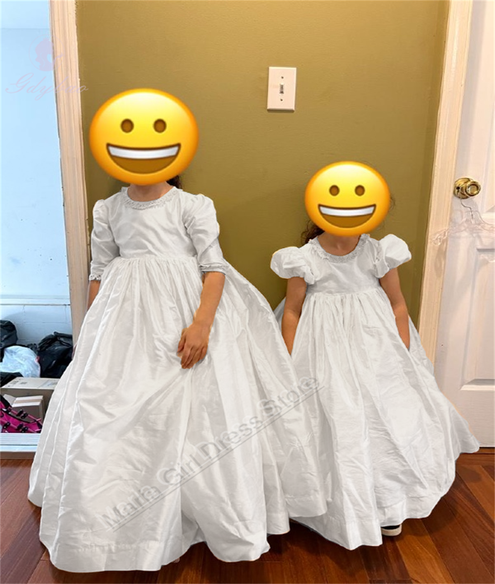 White Satin Elegant Girls Dres - Photography Contest 评论和价格