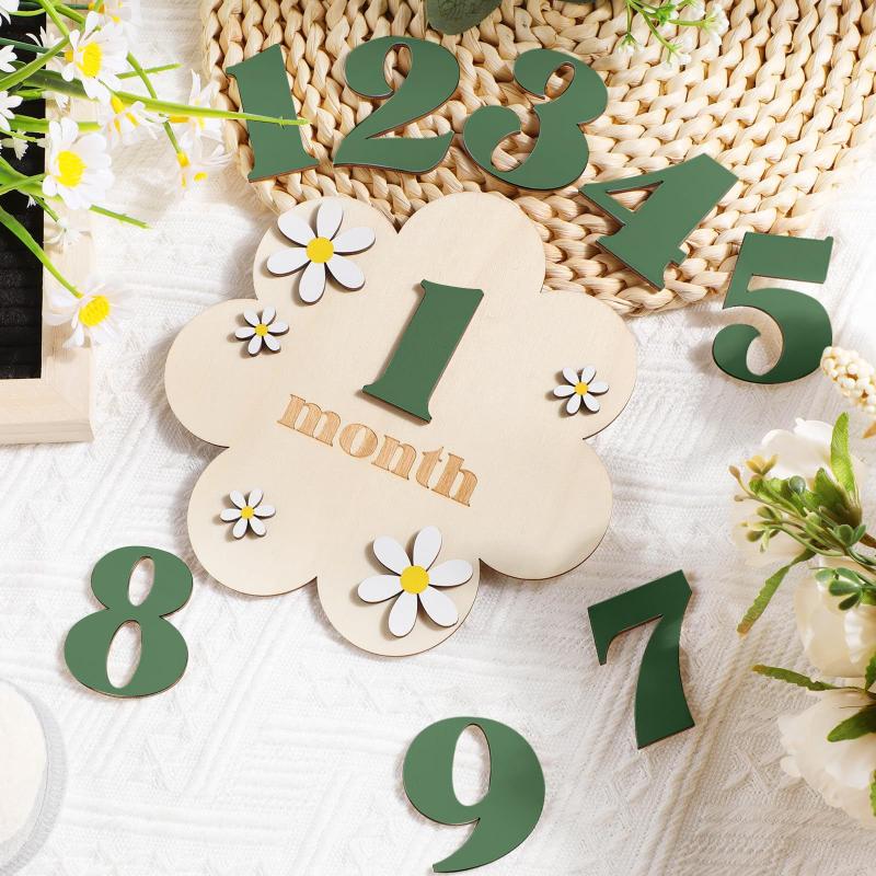 Wooden Baby Monthly Milestone  - Photography Newborn 评论和价格