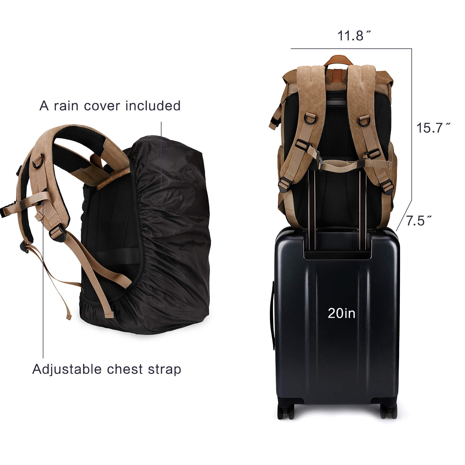 BAGSMART Camera Bag DSLR Photo - Photography Camera 评论和价格