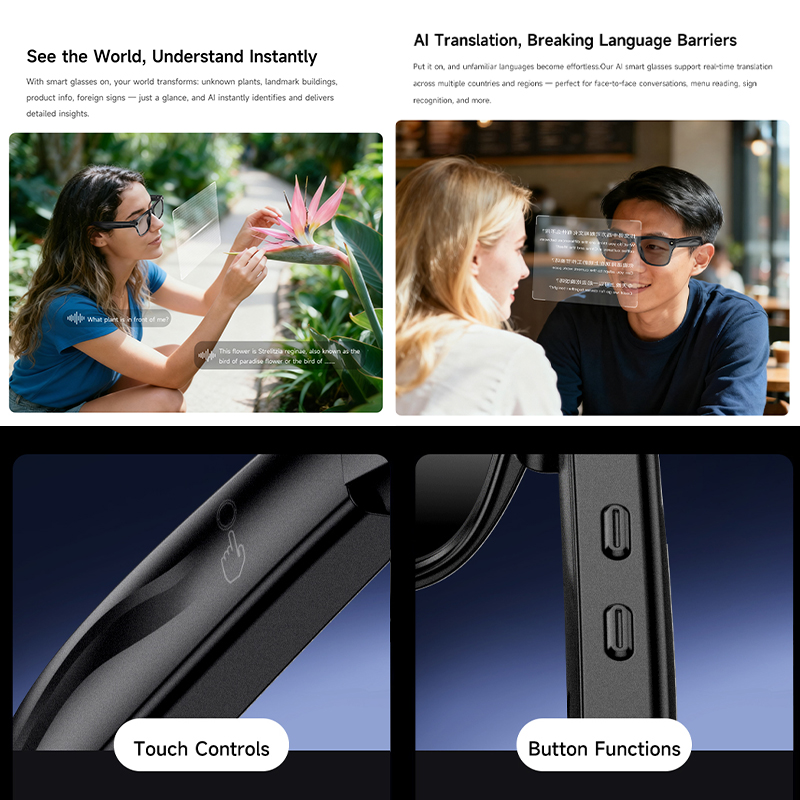AI Smart Glasses with 100W HD  - Photography Japanese 评论和价格