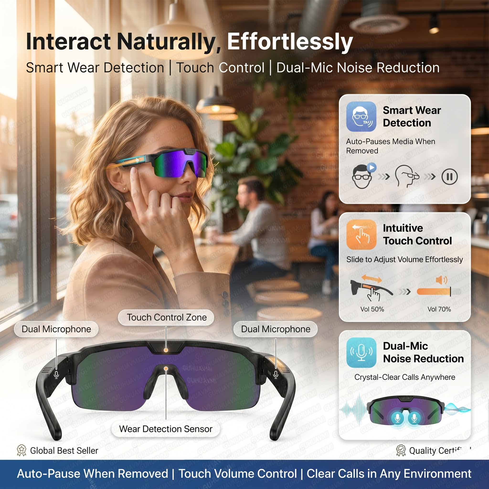 Smart Glasses with 4K HD Anti- - Photography Japanese 评论和价格