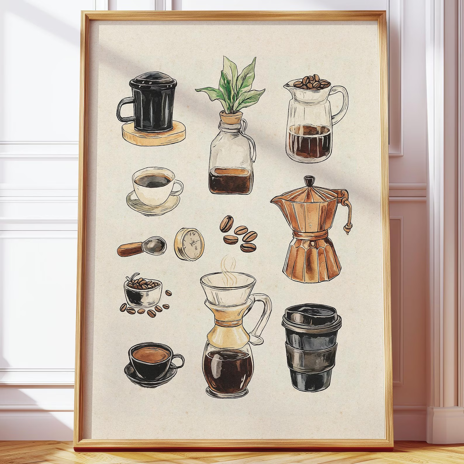 Retro Vintage Coffee Chart Dig - Photography Coffee 评论和价格
