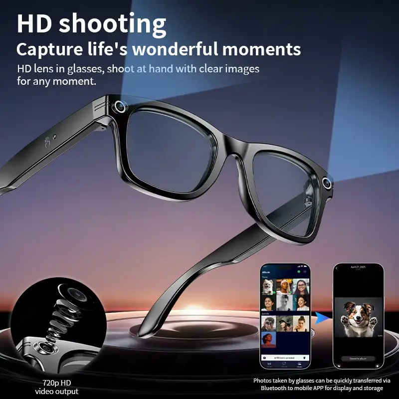 AI Smart Glasses with 8MP Came - Photography Japanese 评论和价格